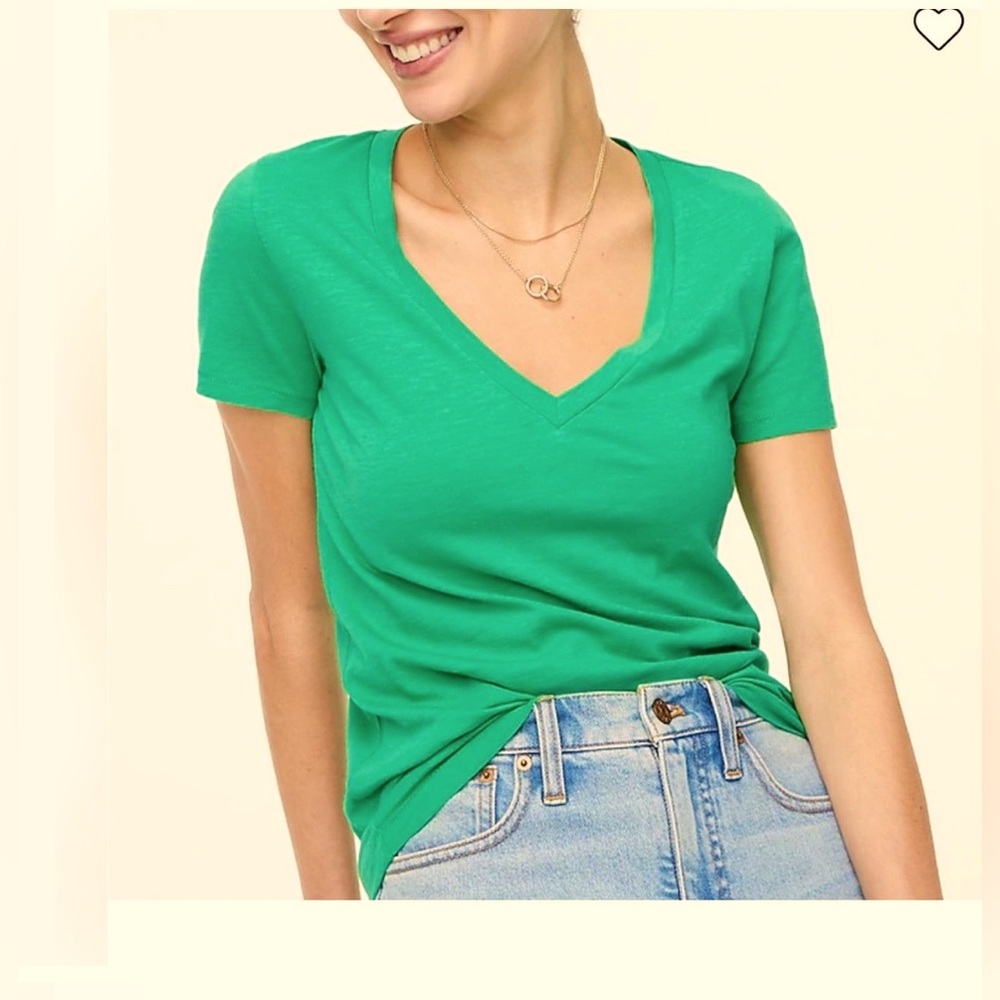 EUC J Crew Vintage Slub Cotton V Neck XXL